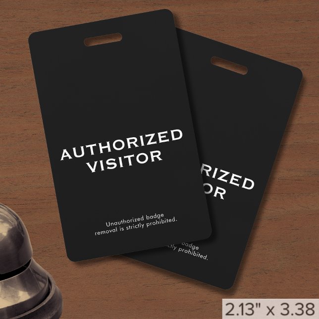 Crachá de Visitante Autorizado Profissional (Criador carregado)