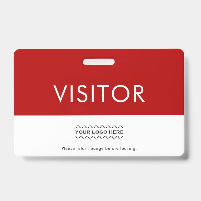 Crachá de Visitante com Logotipo da Empresa Person (Frente)