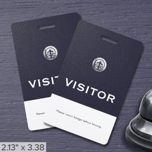Crachá de Visitante da Empresa com Logotipo Pratea