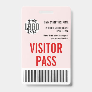 Crachá de Visitante de Empresa Personalizada Códig