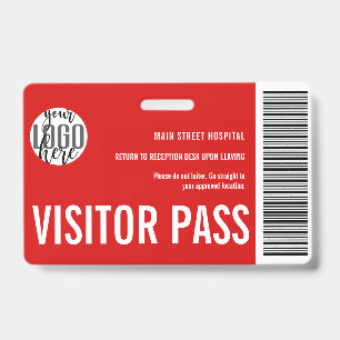 Crachá de Visitante de Empresa Personalizada com C