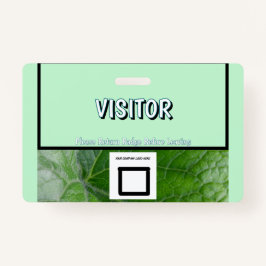 Crachá de Visitante de Imagem de Nome Personalizad