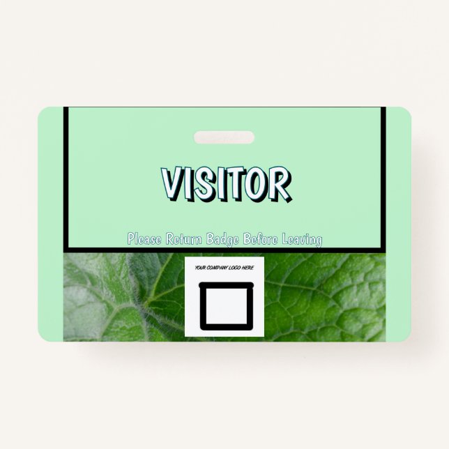 Crachá de Visitante de Imagem de Nome Personalizad (Frente)