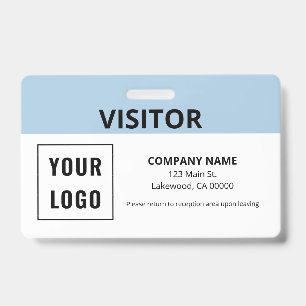 Crachá de Visitante ID Logo Simples