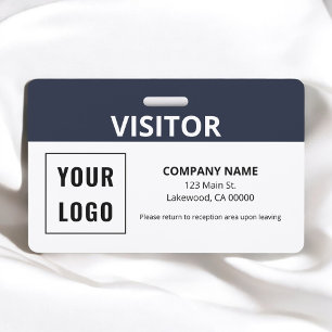 Crachá de Visitante ID Logo Simples