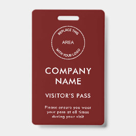 Crachá de Visitante Nome da Empresa Logotipo Burgu