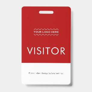 Crachá de visitante personalizado com logotipo   V
