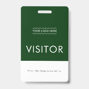 Crachá de visitante personalizado com logotipo V