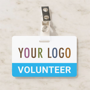Crachá de Voluntários Plásticos de PVC com Logo