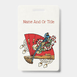 Crachá Deco de Ave Asiático