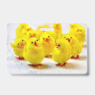 Crachá Decoração da Páscoa - Grupo de pintinhos