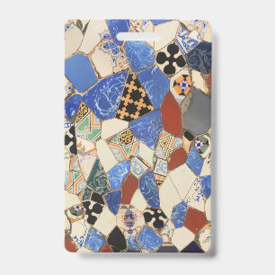 Crachá decoração em mosaico