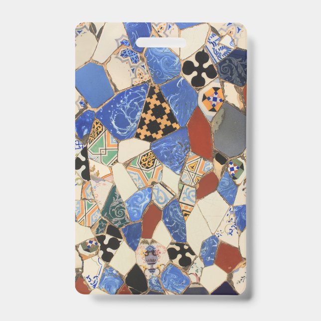 Crachá decoração em mosaico (Frente)