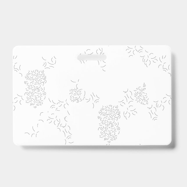 Crachá Decorativo, Cinza Claro (Frente)