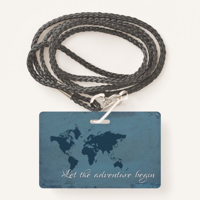 Crachá Deixe a aventura começar (Frente com cordão)