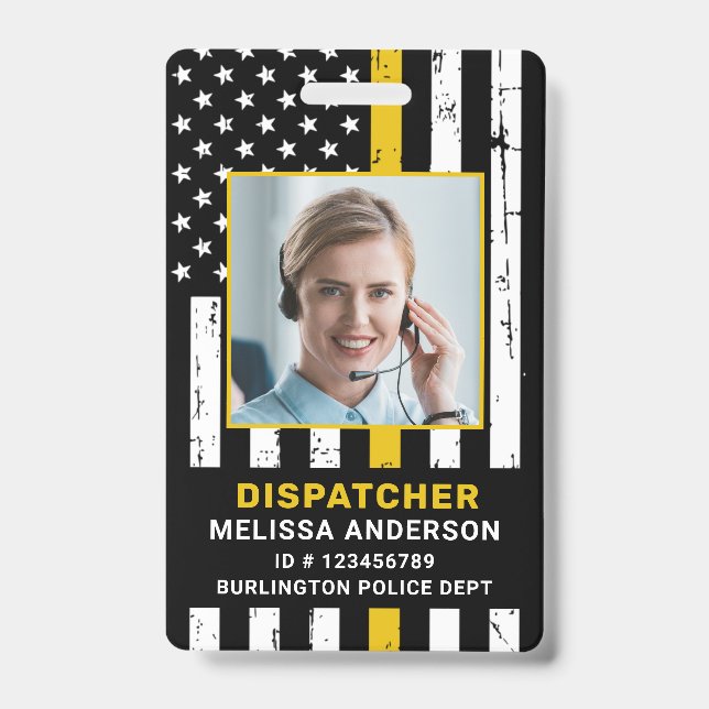 Crachá Departamento de Fotografia Personalizada 911 Dispa (Frente)