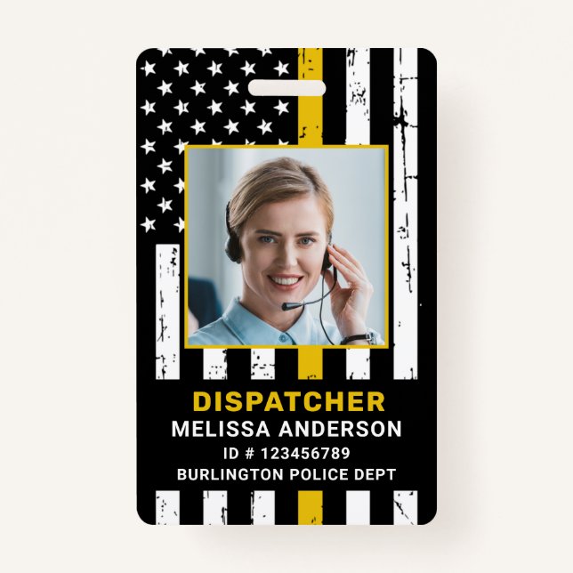 Crachá Departamento de Fotografia Personalizada 911 Dispa (Frente)