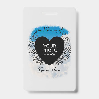 Crachá Descanse em Paz em Memória de Asas e Nuvens