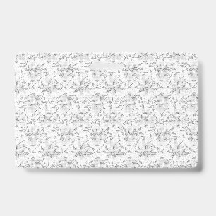 Crachá Desenho Botânico Elegante à Mão