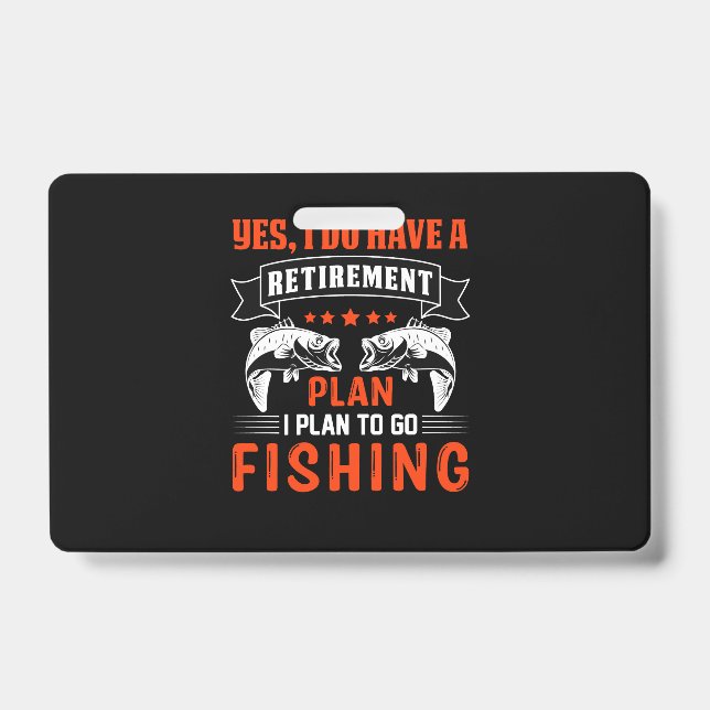 Crachá desenho de camiseta de pesca (Frente)