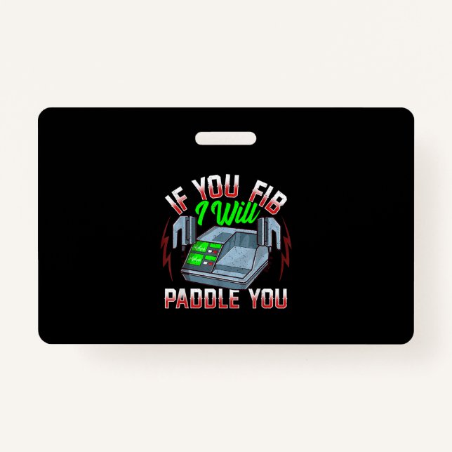 Crachá Desfibrilador da Polícia Enfermeira (Frente)