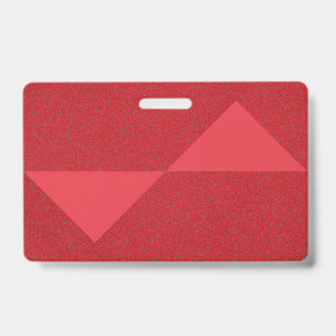 Crachá Design de Distintivo Geométrico Vermelho Personali