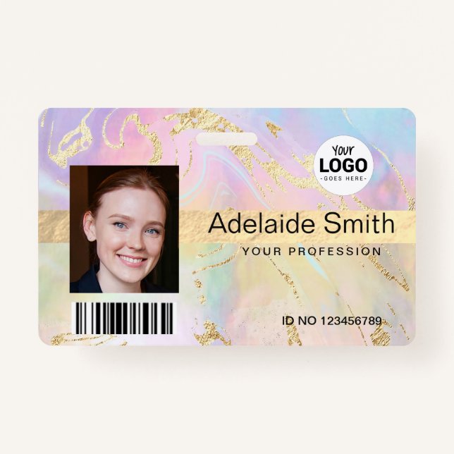 Crachá Detalhes do filme design de mármore fluido (Frente)