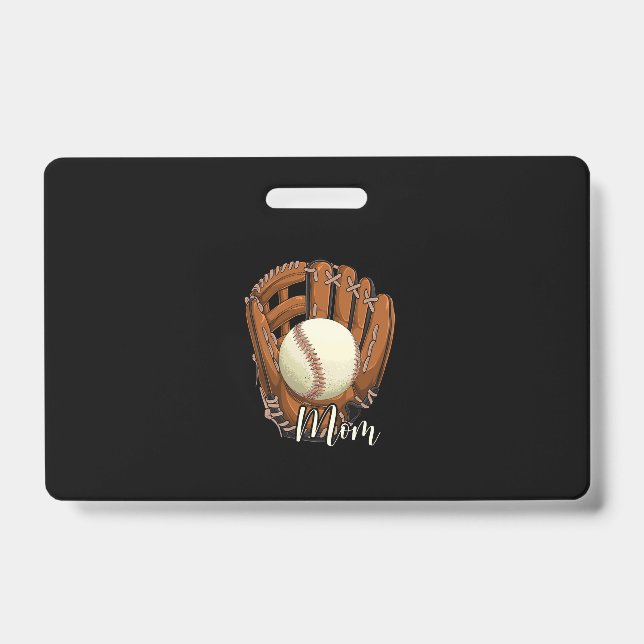 Crachá Dia das Mães de Softbol Mãe de Beisebol (Frente)