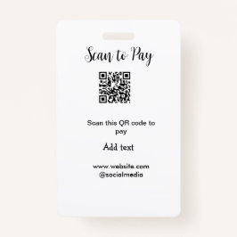 Crachá Digitalizar para pagar digitalização código QR adi