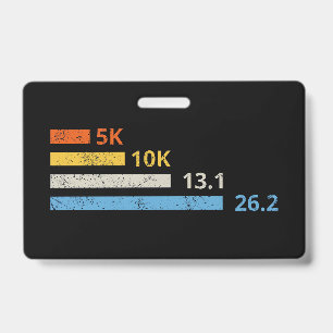 Crachá Distâncias de Corrida I - 5K 10K 13,1 26,2 Maraton