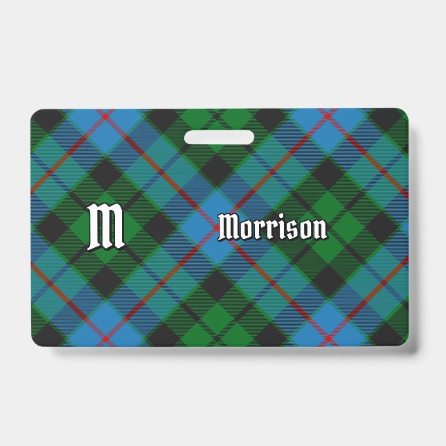 Crachá Distintivo de Caça Clan Morrison Tartan (Frente)