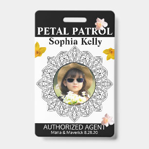 Crachá Distintivo de Menina de Flores Patrulha das Pétala