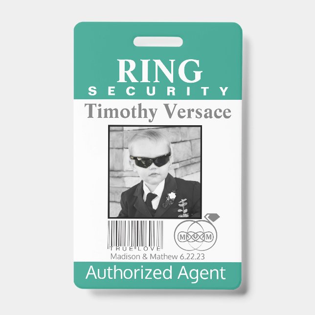 Crachá Distintivo de Segurança do Portador de Aliança Ver (Frente)