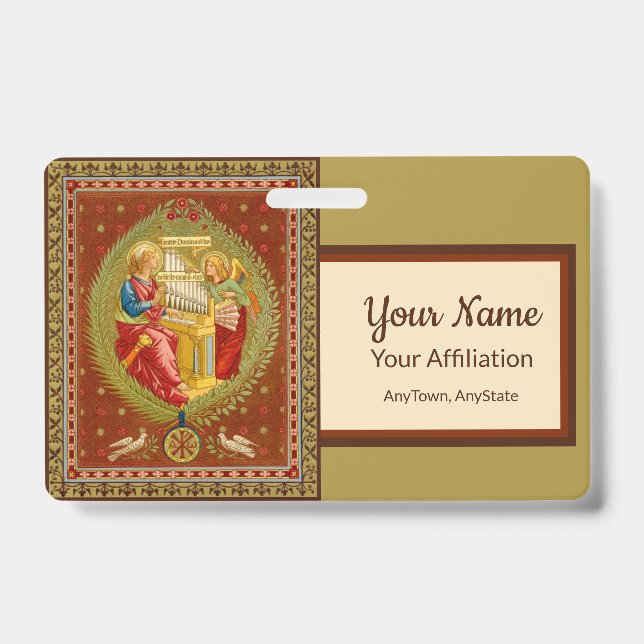 Crachá Distintivo de St. Cecilia of Rome (SNV 36, Estilo  (Frente)