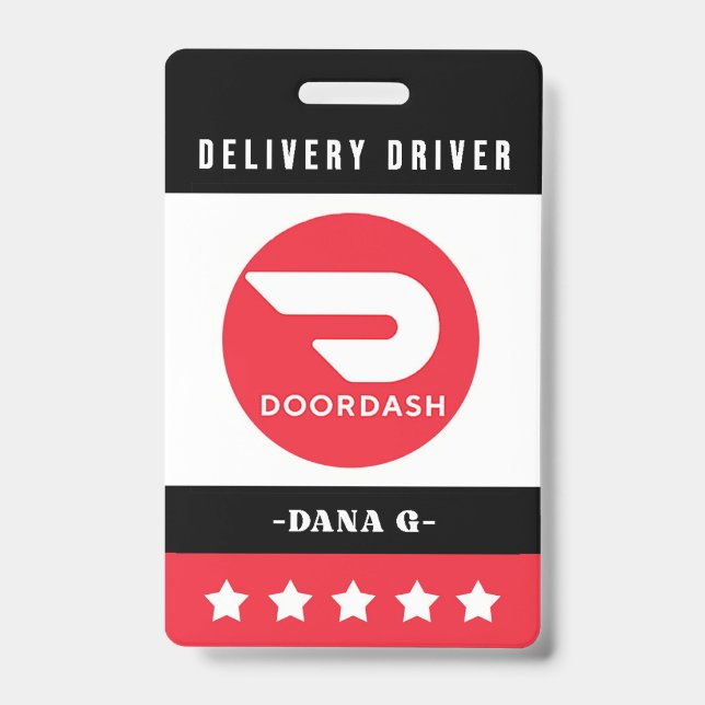 Crachá Distintivo Door Dash (Frente)
