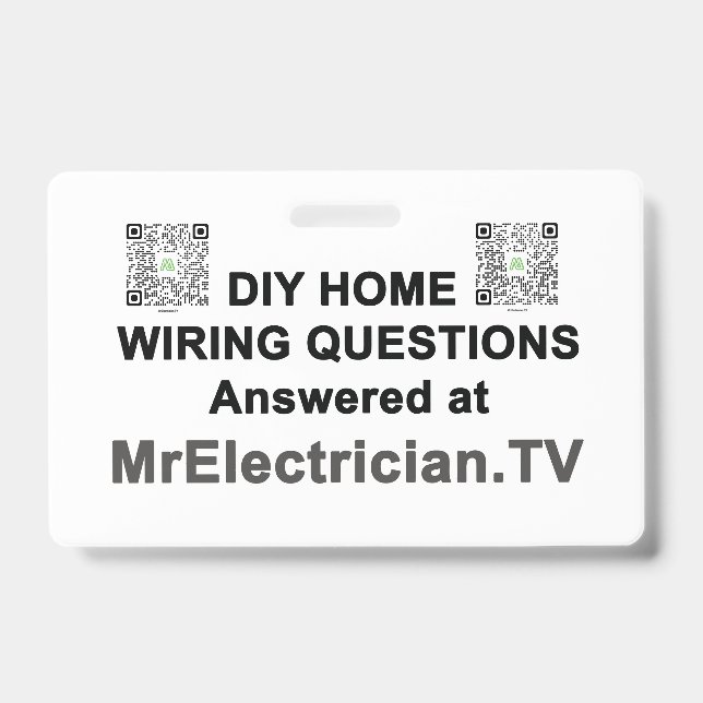 Crachá DIY Home Wiring Questions at MrElectrician.TV (Frente)
