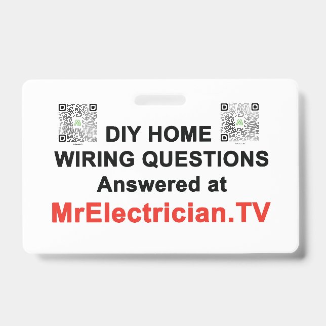 Crachá DIY Home Wiring Questions at MrElectrician.TV (Frente)