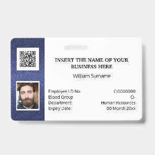 Crachá DIY ID card Classic, logótipo de fotografia simpl