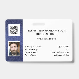 Crachá DIY ID card Classic, logótipo de fotografia simple