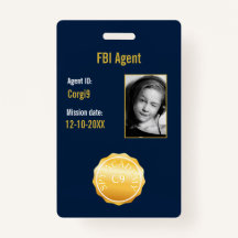 Crachá do Agente Secreto do FBI