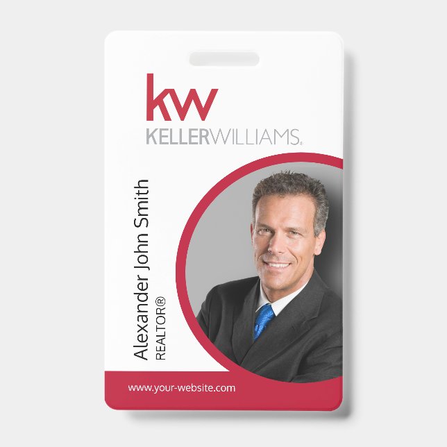 Crachá do Cartão de Identificação Keller Williams (Frente)