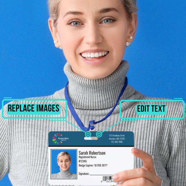 Crachá do Funcionário de ID de Segurança - Horizon (Please enjoy our badge and see all colors and shapes in the collection.)