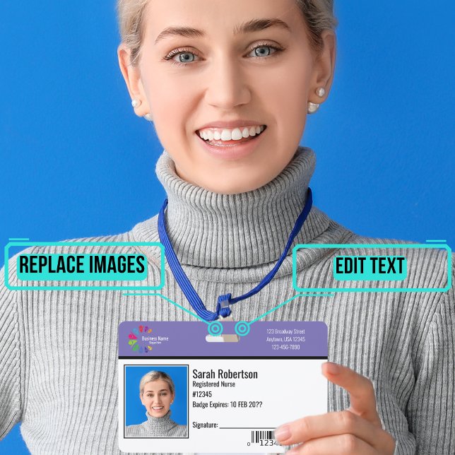 Crachá do Funcionário de ID de Segurança - Horizon (Please enjoy our badge and see all colors and shapes in the collection.)