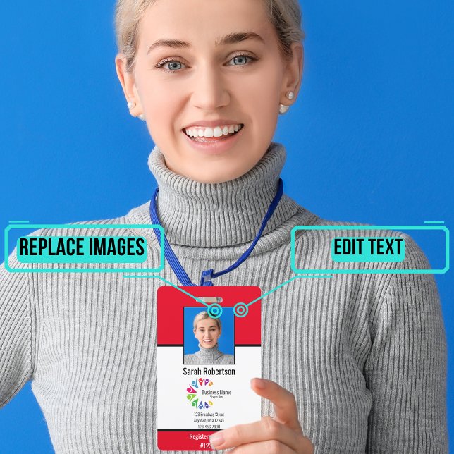 Crachá do Funcionário de ID de Segurança - Vertica (Please enjoy our badge and see all colors and shapes in the collection.)