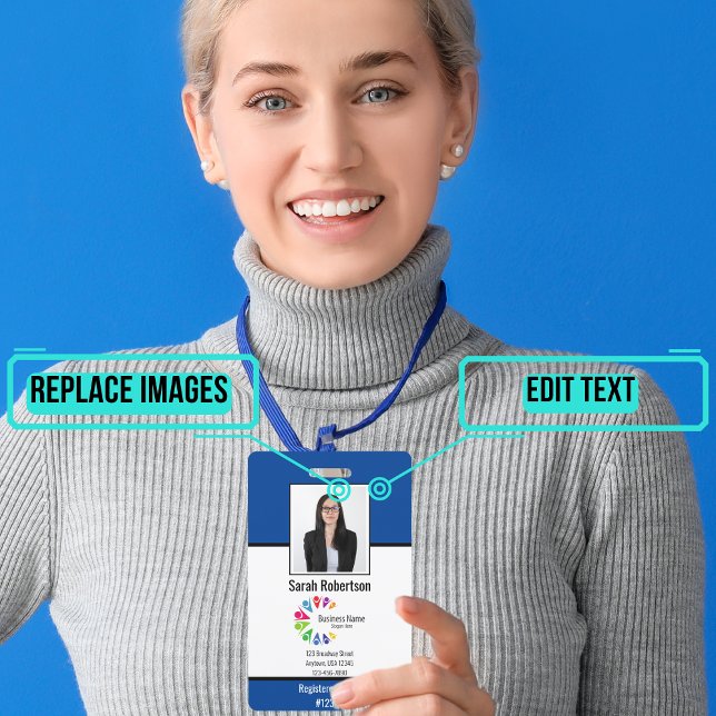 Crachá do Funcionário de ID de Segurança - Vertica (Please enjoy our badge and see all colors in the collection.)