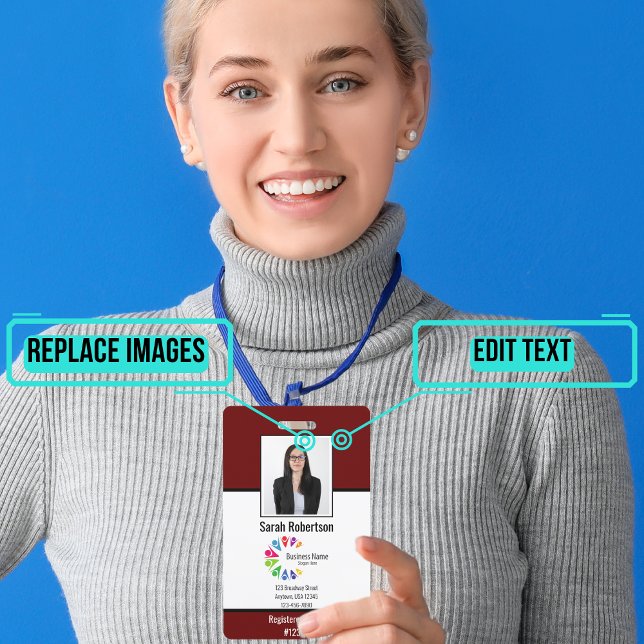 Crachá do Funcionário de ID de Segurança - Vertica (Please enjoy our badge and see all colors in the collection.)