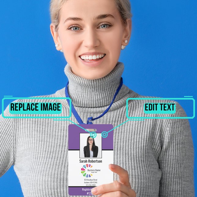 Crachá do Funcionário de ID de Segurança - Vertica (Please enjoy our custom badge.)