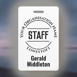 Crachá do funcionarios. Membro do Crachá oficial d