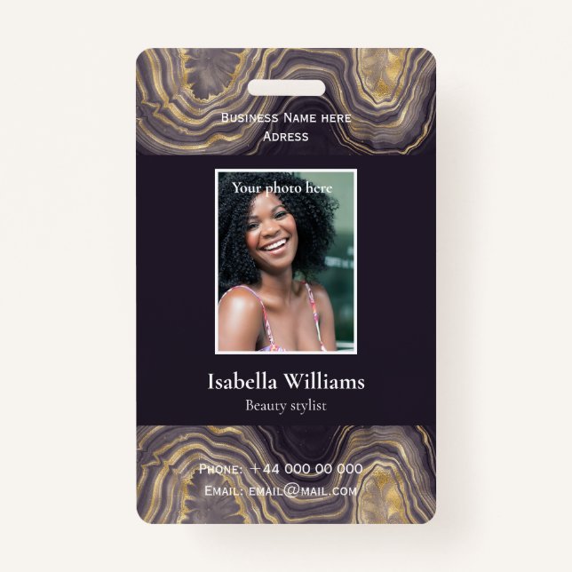 Crachá do membro da empresa ou do centro médico az (Frente)