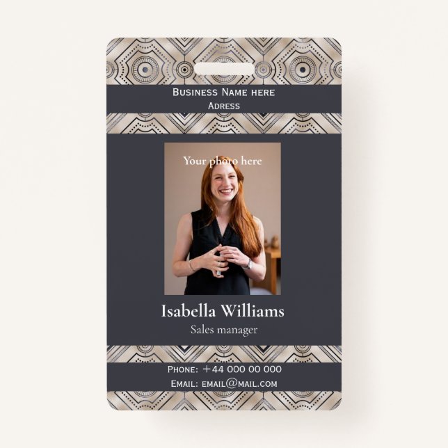 Crachá do membro da empresa ou do centro médico az (Frente)